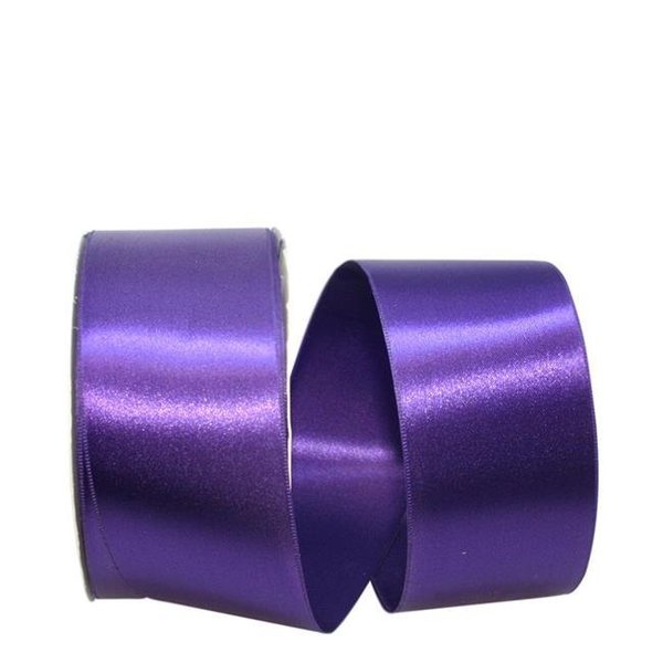 Reliant Ribbon Reliant Ribbon 5000-064-16K 2.25 in. 50 Yards Double Face Satin Allure Ribbon; Purple 5000-064-16K